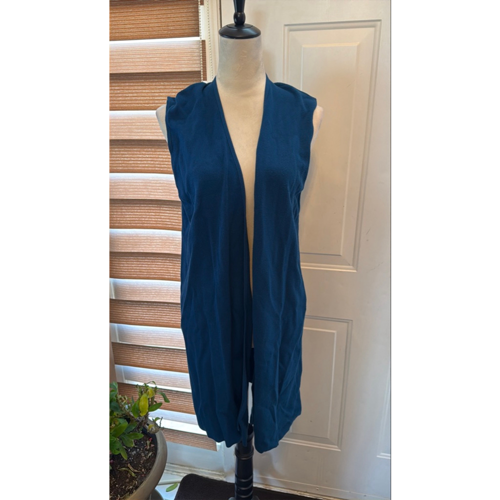 Women's ALFANI Blue Sleeveless Sweater Vest M